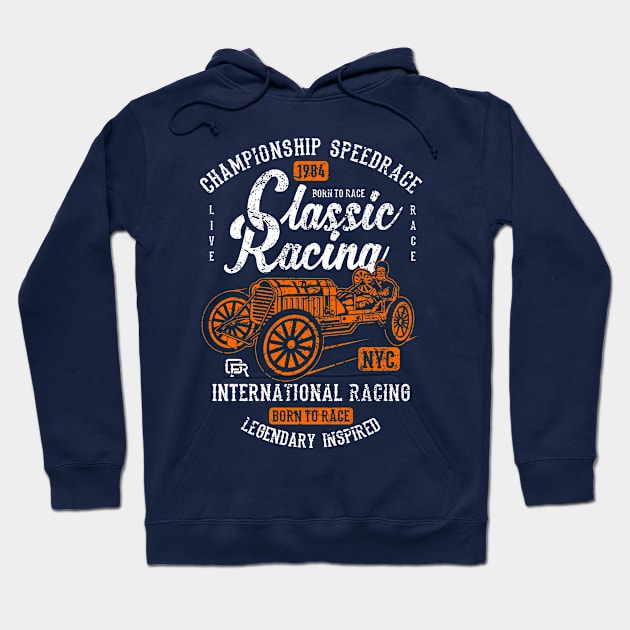 Classic Racing Vintage Design Hoodie by Jarecrow 